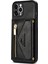 Iphone 12 Pro Kickstand Tasarım Için Zippered Cep Pu Derisi+Tpu Long Lanyard-Black ile Telefon Kılıfı (Yurt Dışından) 3