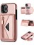 Iphone 12 Pro Kickstand Tasarım Için Zippered Pocket Pu Derisi+Tpu Long Lanyard-Pink ile Telefon Kılıfı (Yurt Dışından) 1