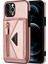 Iphone 12 Pro Kickstand Tasarım Için Zippered Pocket Pu Derisi+Tpu Long Lanyard-Pink ile Telefon Kılıfı (Yurt Dışından) 2