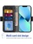 Iphone 13 Mini Telefon Kılıfı Için 5.4 Inç Su-Mürekkep Boyama Doku Pu Deri Stand Cüzdan Kapağı Dönen Kart Yuvaları Black (Yurt Dışından) 2