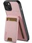 Iphone 13 6.1 Inç Kasa Litchi Doku Dikey Flip Kickstand Telefon Kapak Pembe (Yurt Dışından) 1