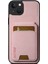 Iphone 13 6.1 Inç Kasa Litchi Doku Dikey Flip Kickstand Telefon Kapak Pembe (Yurt Dışından) 4