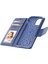 Iphone 13 Mini 5.4 Inç Pu Deri Katlanabilir Stand Kılıf Damla Geçirmez Cüzdan Folio Flip Kapak Sapfire (Yurt Dışından) 3