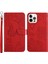 Iphone 13 Pro Max Telefon Kılıfı 6.7 Inç Kelebekler Baskılı Şok Geçirmez Kılıf Deri Touch Pu Deri Cüzdan Stand Telefon Koruyucu Anti-Drop Folio Flip Kapak Kayış Kırmızısı (Yurt Dışından) 1