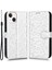 Iphone 13 Mini Telefon Kılıfı Şok Geçirmez 5.4 Inç Stand Cüzdan Kapak Dot Desen Baskılı Tpu+Pu Deri Koruyucu Kabuk-Beyaz (Yurt Dışından) 1