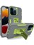 Iphone 13 Pro Telefon Kılıfı Için 6.1 Inç Şok Geçirmez Pc+Tpu Hibrit Entegre Kickstand Araba Montajı Metal Sac Case-Grey Green (Yurt Dışından) 1