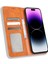 Iphone 14 Pro Telefon Kılıfı 6.1 Inç Anti-Güz Yıpranma Dirençli Dirençli Deri Kılıf Retro Doku Telefon Kapağı Manyetik Otomatik Kapatma Cep Telefonu Koruyucu Kabuk-Brown (Yurt Dışından) 3