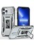 Iphone 12 Pro Max Pc+Tpu Ring Kickstand Case ile Slayt Kamera Kapağı Anti-Fall Anti Tone Koruyucu Grey (Yurt Dışından) 1