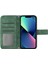 Iphone 13 Mini Telefon Kılıfı Için 5.4 Inç Cilt Touch Pu Deri Basılı Ayçiçeği Stand Kılıf Kılıf Anti-Çizgiye Dönüşlü Telefon Cüzdan Kapağı Omuz Kayış-Dark Yeşil (Yurt Dışından) 4