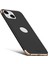 Iphone 13 Mini Telefon Kılıfı Için 5.4 Inç Ince Arka Kapak Çıkarılabilir 3'ü 1 Arada Şok Geçirmez Elektraplatma Sabit Pc Koruyucu Kılıf Black (Yurt Dışından) 1