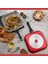 28 cm Indüksiyon Tabanlı Kare Izgara Grill Tava (Kırmızı) 2