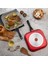 28 cm Indüksiyon Tabanlı Kare Izgara Grill Tava (Kırmızı) 3