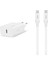 20W Pd Type C Girişli Şarj Adaptörü ve 1.2 Metre Iphone Lightning Şarj Kablosu, Akım ve Isı Korumalı 1