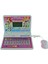 Oyuncak Laptop Eğitici Bilgisayarı Türkçe Ingilizce Eğitici Pembe 1