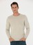 Erkek Bej Slim Fit Bisiklet Yaka Triko Kazak 50270175-VR011 1