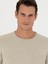 Erkek Bej Slim Fit Bisiklet Yaka Triko Kazak 50270175-VR011 2
