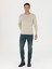 Erkek Bej Slim Fit Bisiklet Yaka Triko Kazak 50270175-VR011 4