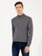Erkek Füme Slim Fit Yarım Balıkçı Basic Triko Kazak 50257711-VR058 2