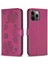 IPhone 12 Için Flip Case Pro Max Yonca Çiçek Çok Renkli Kart Yuvaları Pu (Yurt Dışından) 1
