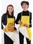 Beautiful İkili Önlük Sıvı Geçirmez Mutfak Önlüğü Pizza Sarı- 50 x 70 cm 2
