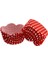 Cupcake Kalıbı Pet Kapsül Dalgalı Kek Kalıbı 65X38 mm - 100 Adet Puantiyeli Kırmızı 3.8x6.5 cm 1