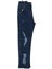 Kız Çocuk Belden Lastikli Yırtıklı Jeans Pantolon 5