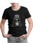 Asi Ruh - Cool Kurukafa Baskılı Siyah Çocuk Tshirt 1