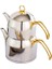 Venüs Çelik Çaydanlık Takımı Orta Boy 1,3+2,2 Litre (Silver) 1