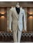 Italyan Stil Slim Fit Erkek Ceket Yelek Pantolon Takım Elbise Gri T9933 1