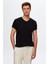Slim Fit Siyah/beyaz/lacivert 3'lü T-Shirt 2