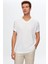 Slim Fit Siyah/beyaz/lacivert 3'lü T-Shirt 3