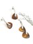 Doğal Kaplan gözü taşlı 925ayar gümüş modern italyan tasarımı set takım 1