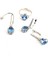 Sky Diamond Blue Creative Sapphire 925AYAR Gümüş Lüks Set Takım Yüzük 3