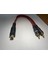 Kırmızı Y Kablo 2 Rca Erkek+1 Rca Dişi 30 cm 1