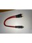 Kırmızı Y Kablo 2 Rca Erkek+1 Rca Dişi 30 cm 2