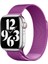 Apple Watch 38MM Uyumlu Kordon Hasır Metal Mıknatıslı Örgü Krd-01 Kayış, Pembe 1