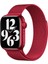 Apple Watch 38MM Uyumlu Kordon Hasır Metal Mıknatıslı Band-01 Kayış, Kırmızı 1