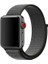 Apple Watch 38MM Uyumlu Kordon Hasır Örgü Cırt Cırtlı Terletmeyen Zore Krd-03 Kumaş Kayış, Siyah 1
