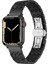 Apple Watch 7 45MM Uyumlu Krd-86 Metal Kordon, Siyah 1