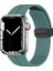 Apple Watch 7 41MM Uyumlu Kordon Silikon Metal Mıknatıslı Toka Krd-84 Kayış, Yeşil 1