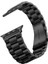 Apple Watch 44MM Uyumlu Kordon Metal Baklalı Tasarım Band-04 Kayış, Siyah 1
