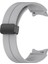 Samsung Galaxy Watch 4 40MM Uyumlu Kordon Silikon Metal Mıknatıslı Toka Krd-84 Kayış, Gri 1
