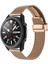 Samsung Galaxy Watch 46MM 22MM Uyumlu Kordon Hasır Metal Mıknatıs Tokalı Zore Krd-85 Kayış, Rose Gold 1