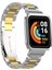 Xiaomi Redmi Watch (Mi Watch Lite) Uyumlu Kordon Paslanmaz Metal Baklalı Klipsli Zore Krd-60 Kayış, Gümüş-Gold 1