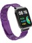Xiaomi Redmi Watch 2 Lite Uyumlu Kordon Paslanmaz Metal Baklalı Klipsli Zore Krd-60 Kayış, Mor 1