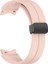 Samsung Galaxy Watch 4 40MM Uyumlu Kordon Silikon Metal Mıknatıslı Toka Zore Krd-84 Kayış, Pembe Açık 1