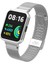 Xiaomi Redmi Watch 2 Lite Uyumlu Kordon Paslanmaz Çelik Klipsli Zore Krd-66 Kayış, Gümüş 1