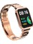 Xiaomi Redmi Watch 2 Lite Uyumlu Kordon Paslanmaz Metal Baklalı Klipsli Zore Krd-60 Kayış, Rose Gold 1