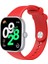 Xiaomi Redmi Watch 4 Uyumlu Kordon Silikon Spor Geçmeli Zore KRD-109 Kayış, Kırmızı 1