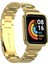 Xiaomi Redmi Watch (Mi Watch Lite) Uyumlu Kordon Paslanmaz Metal Baklalı Klipsli Zore Krd-60 Kayış, Gold 1